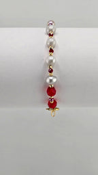 Bracelet en perles de culture et vermeil