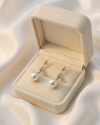 Boucles d’oreilles en strass et perles de culture