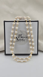 Collier deux rangs de perles de culture