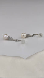 Boucles d’oreilles en argent et perles de culture