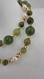 Collier en Jade et vermeil