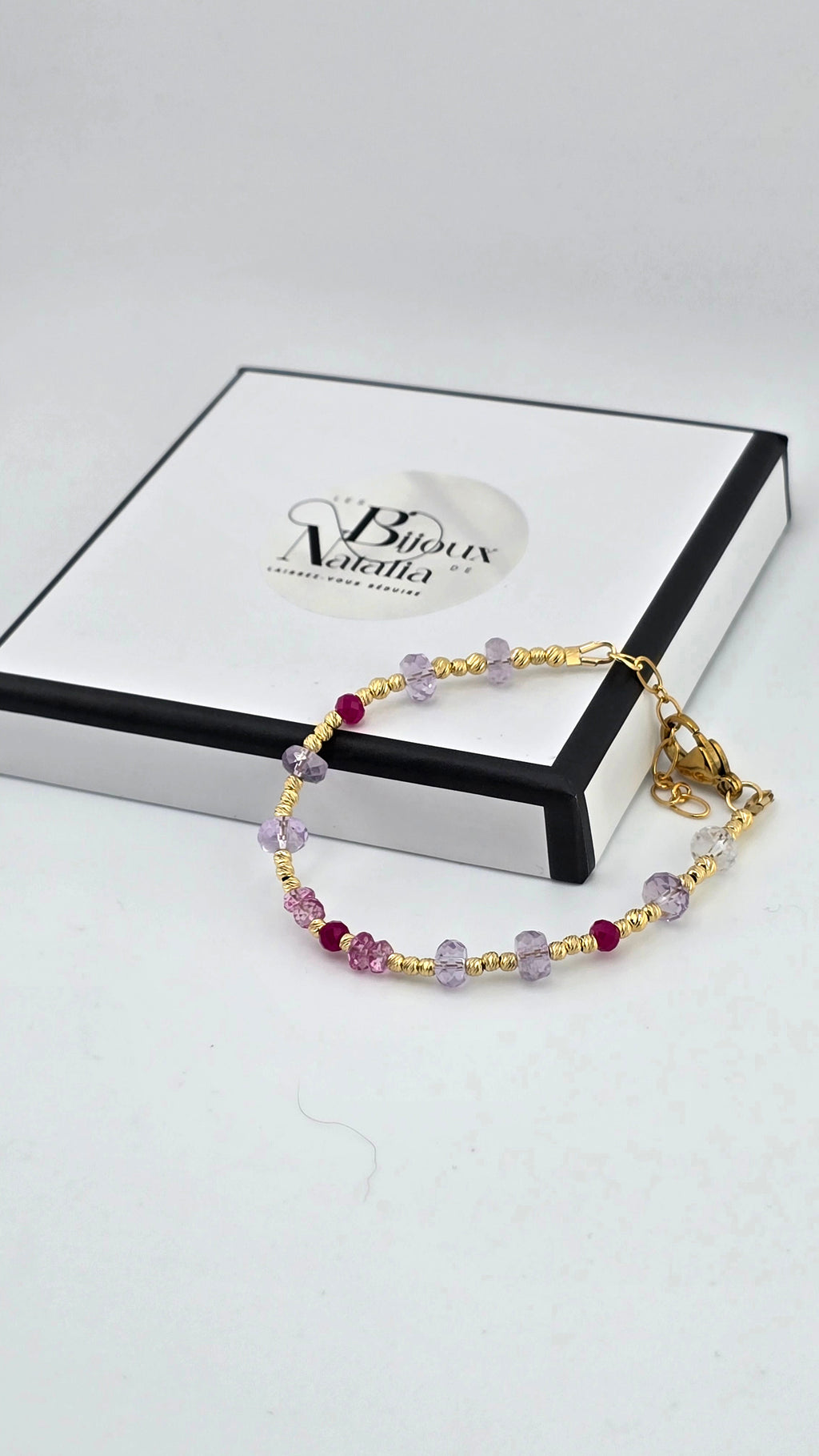 Bracelet en Améthyste, Topaze et Rubis