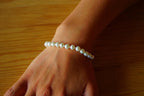 Bracelet en perles de culture blanche