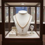 Collier en perles de culture poudrée