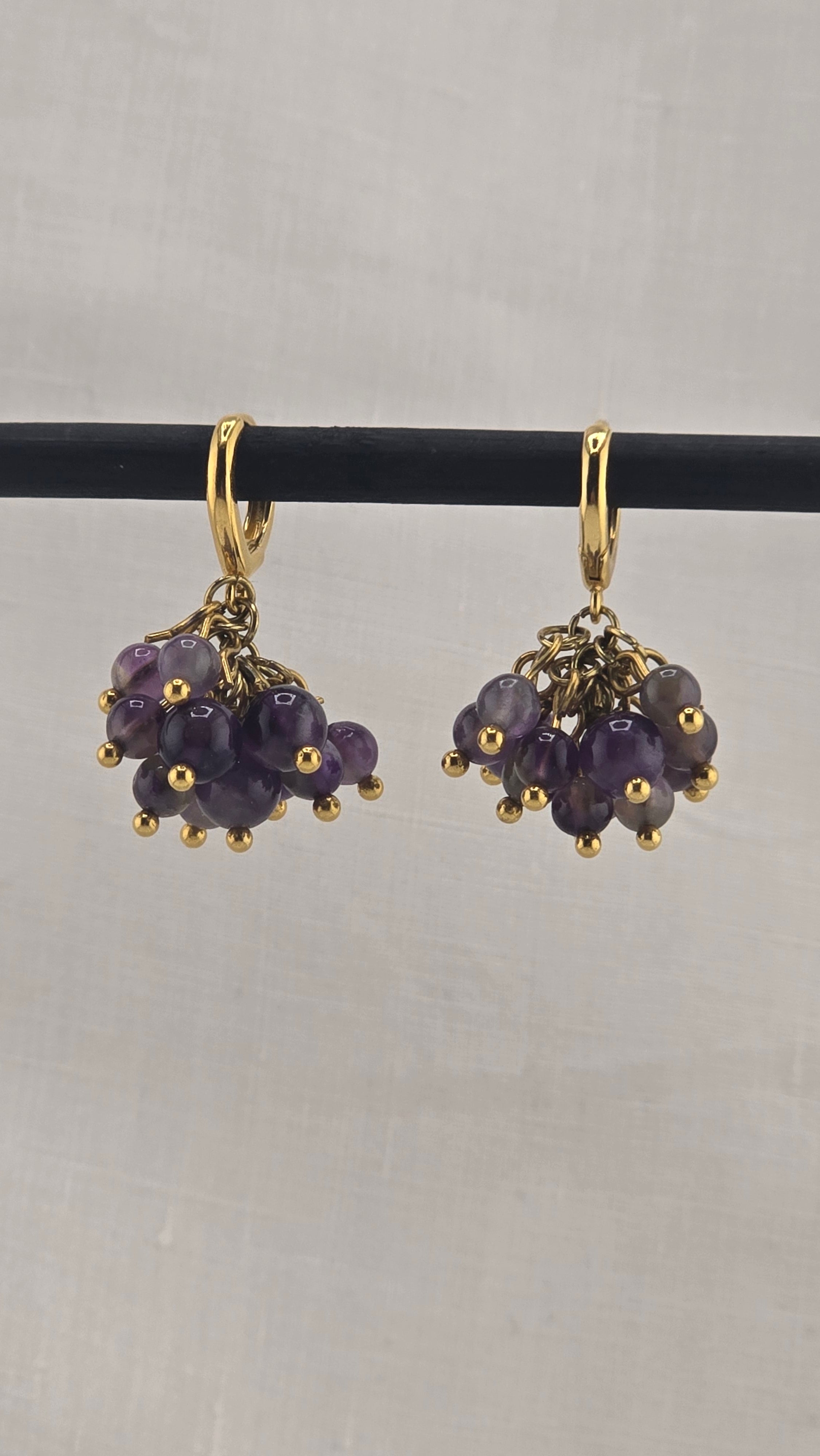 Boucles d’oreilles en vermeil et Améthyste