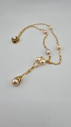 Collier chaine avec perles de culture