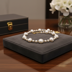 Collier en perles de culture et vermeil