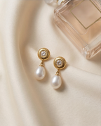 Boucles d’oreilles clous avec zircon