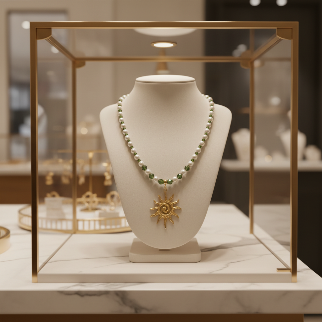 Collier de lumière et perles de culture