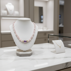 Collier en quartz rose