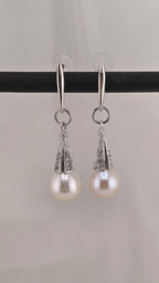 Boucles d’oreilles en argent et perles de culture