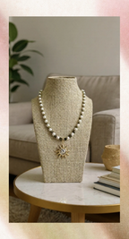 Collier de lumière et perles de culture