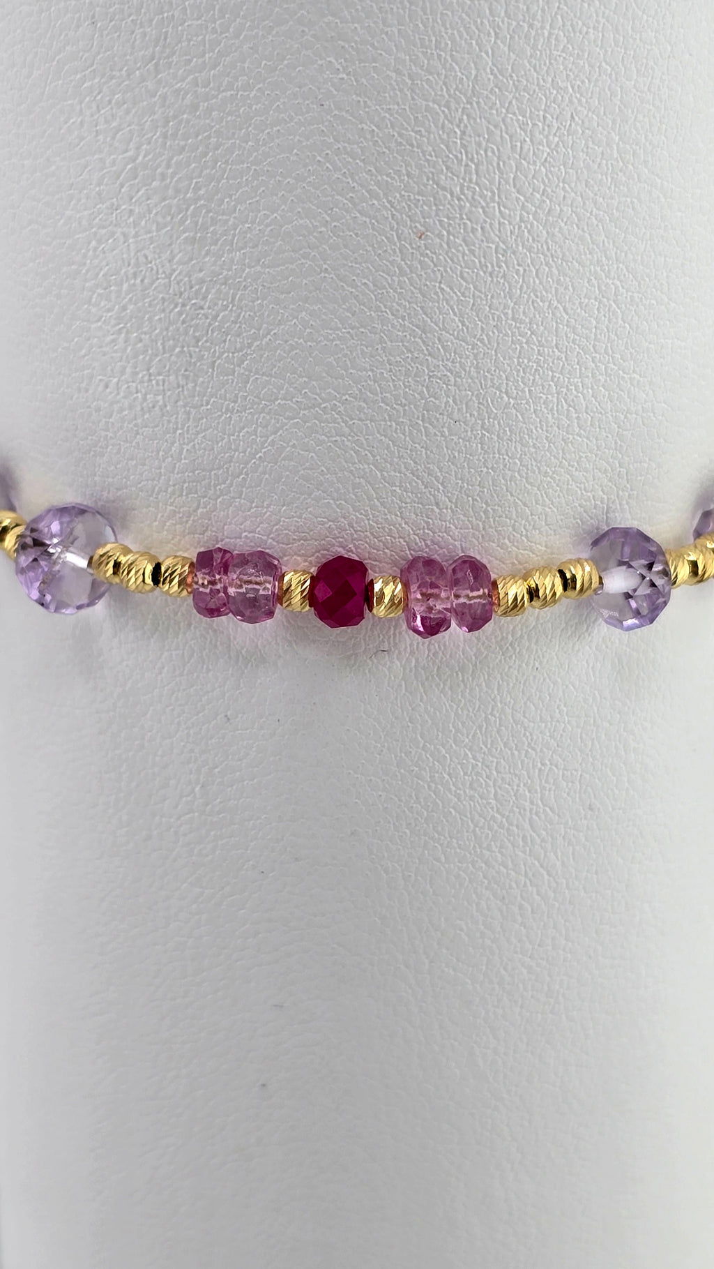 Bracelet en Améthyste, Topaze et Rubis