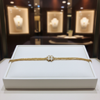 Bracelet or et fleur en nacre