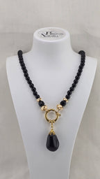 Collier en onyx noir