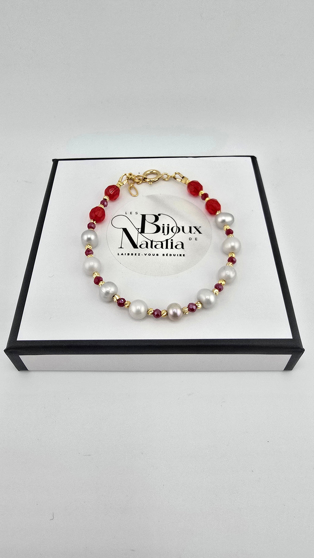 Bracelet en perles de culture et vermeil