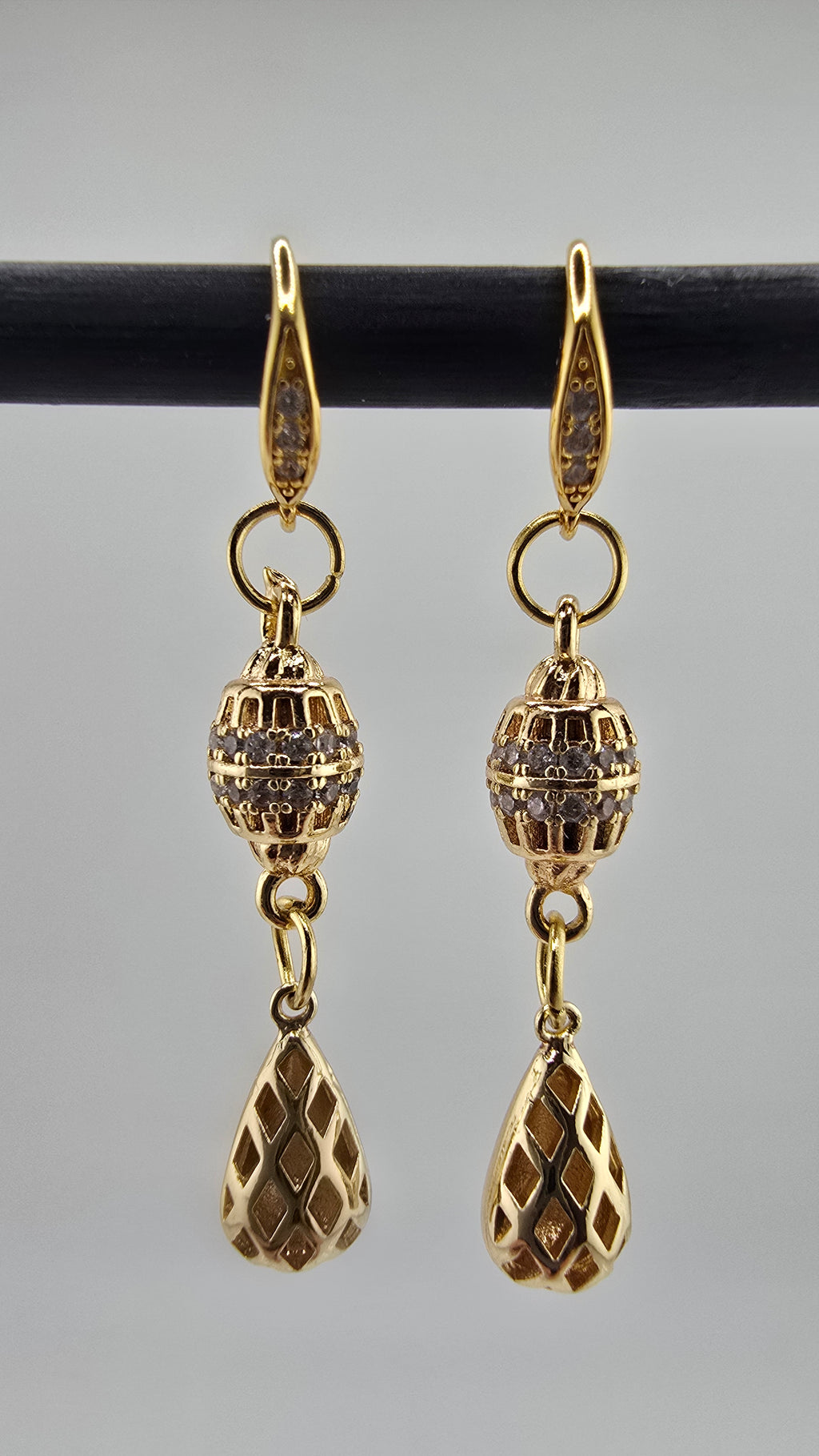Boucles en plaqué or 18 k et 24k