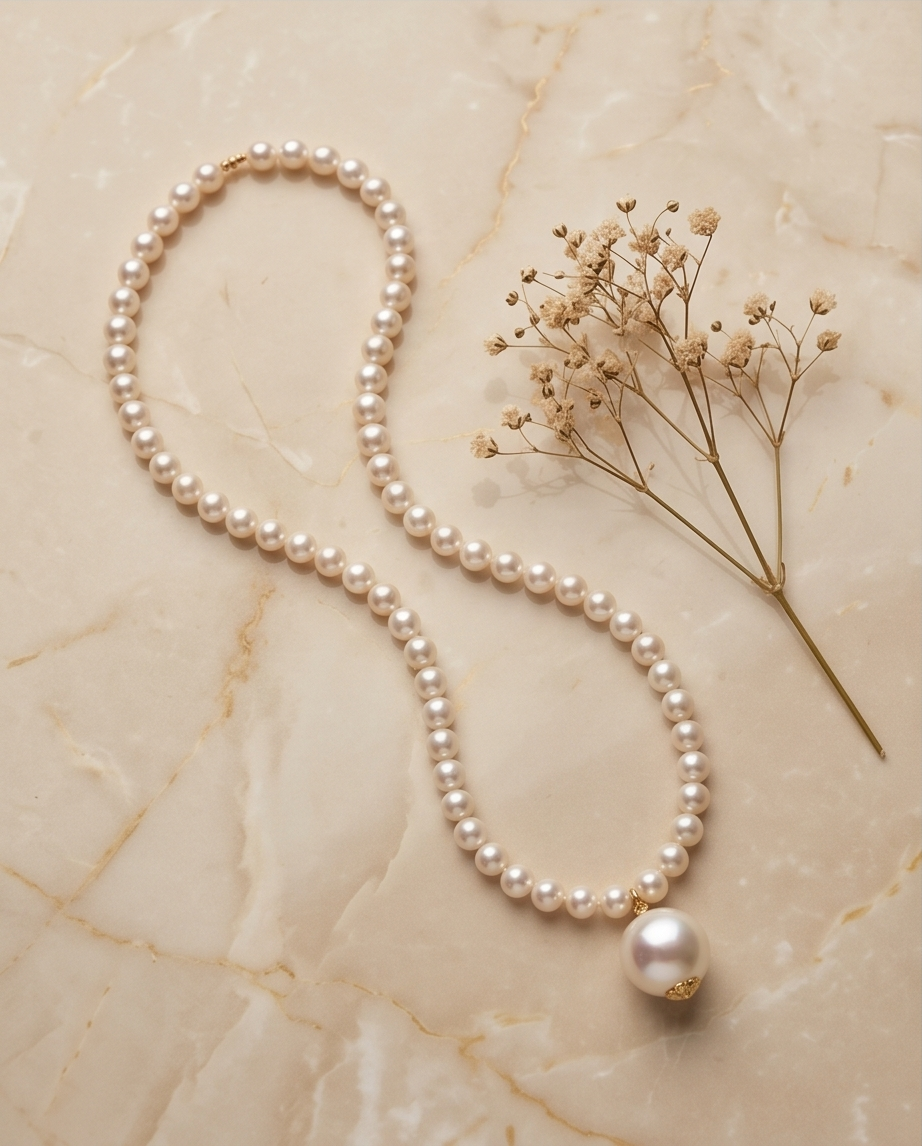 Reflet d'éternité- collier en perles de culture