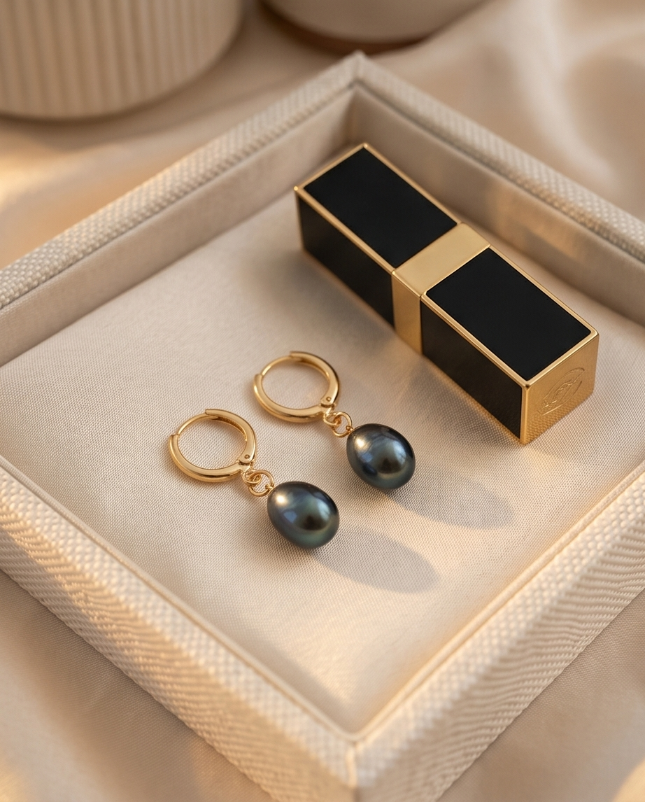 Boucles d oreilles en plaqué or 24k