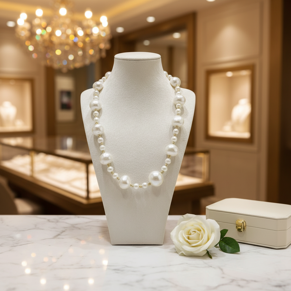 Collier en perles de culture et vermeil