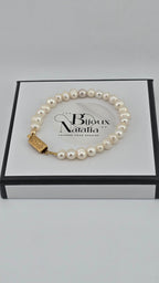 Bracelet perles de culture irrégulières