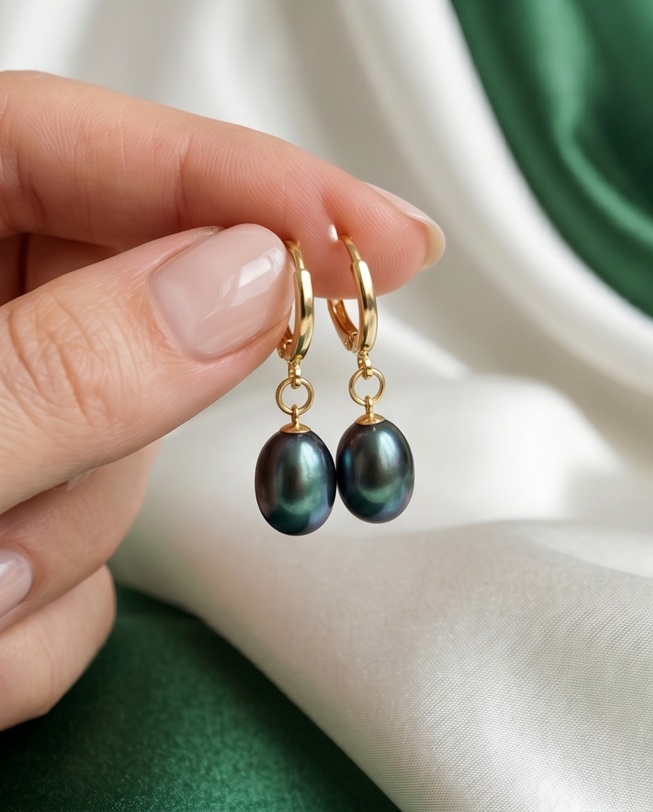 Boucles d oreilles en plaqué or 24k