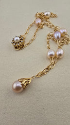 Collier chaine avec perles de culture