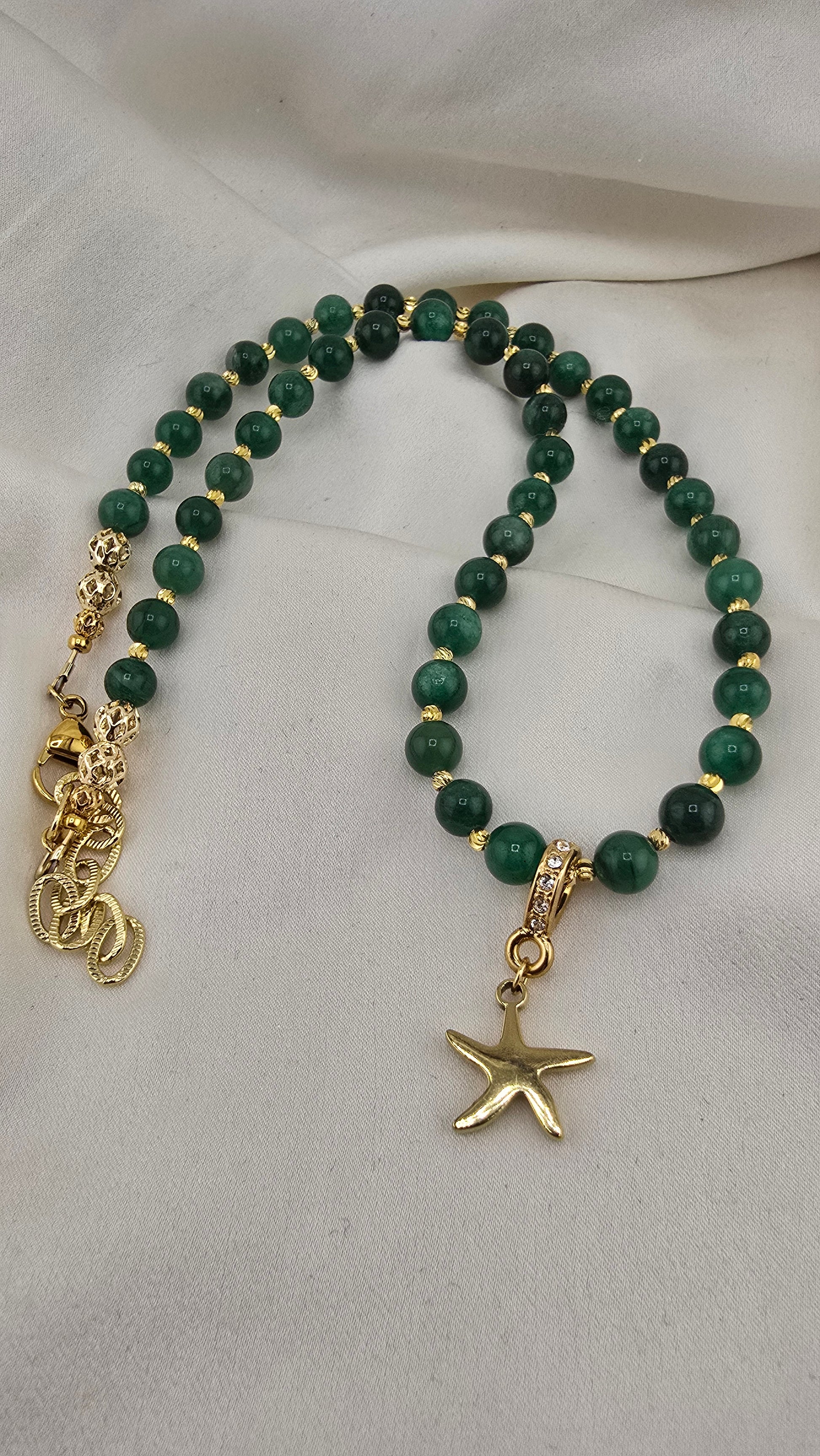 Collier en Quartz Emeraude