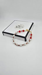 Bracelet en perles de culture et vermeil