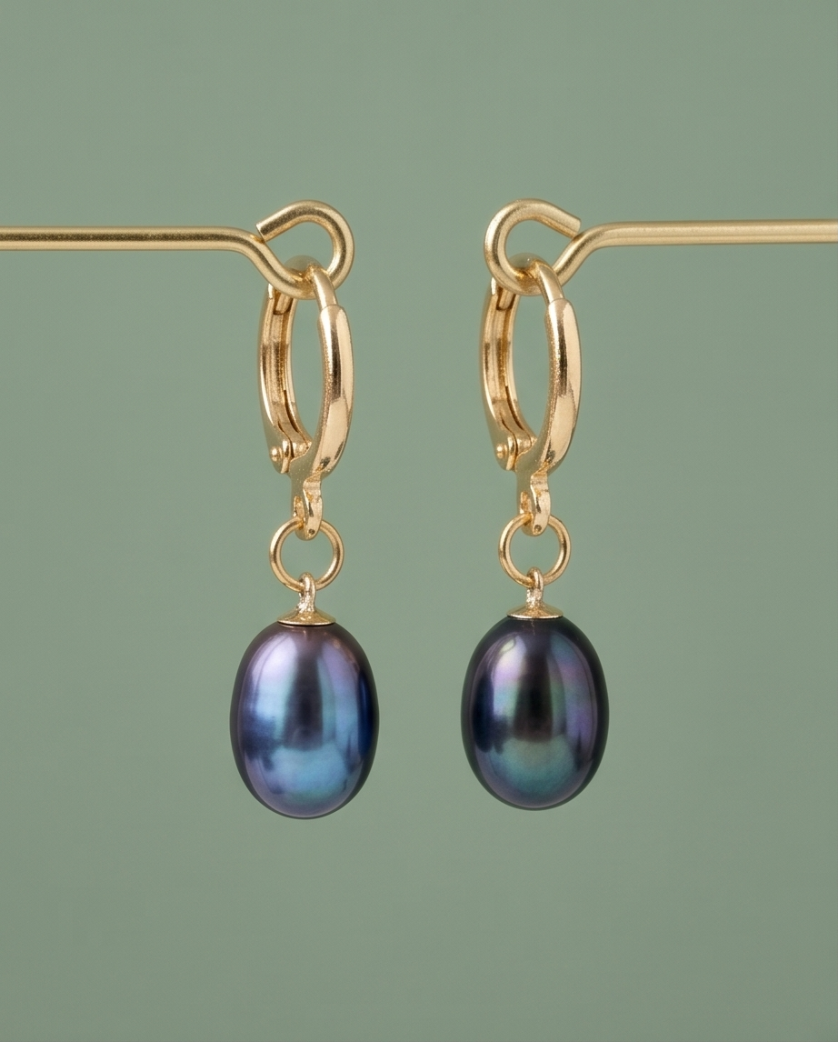 Boucles d oreilles en plaqué or 24k
