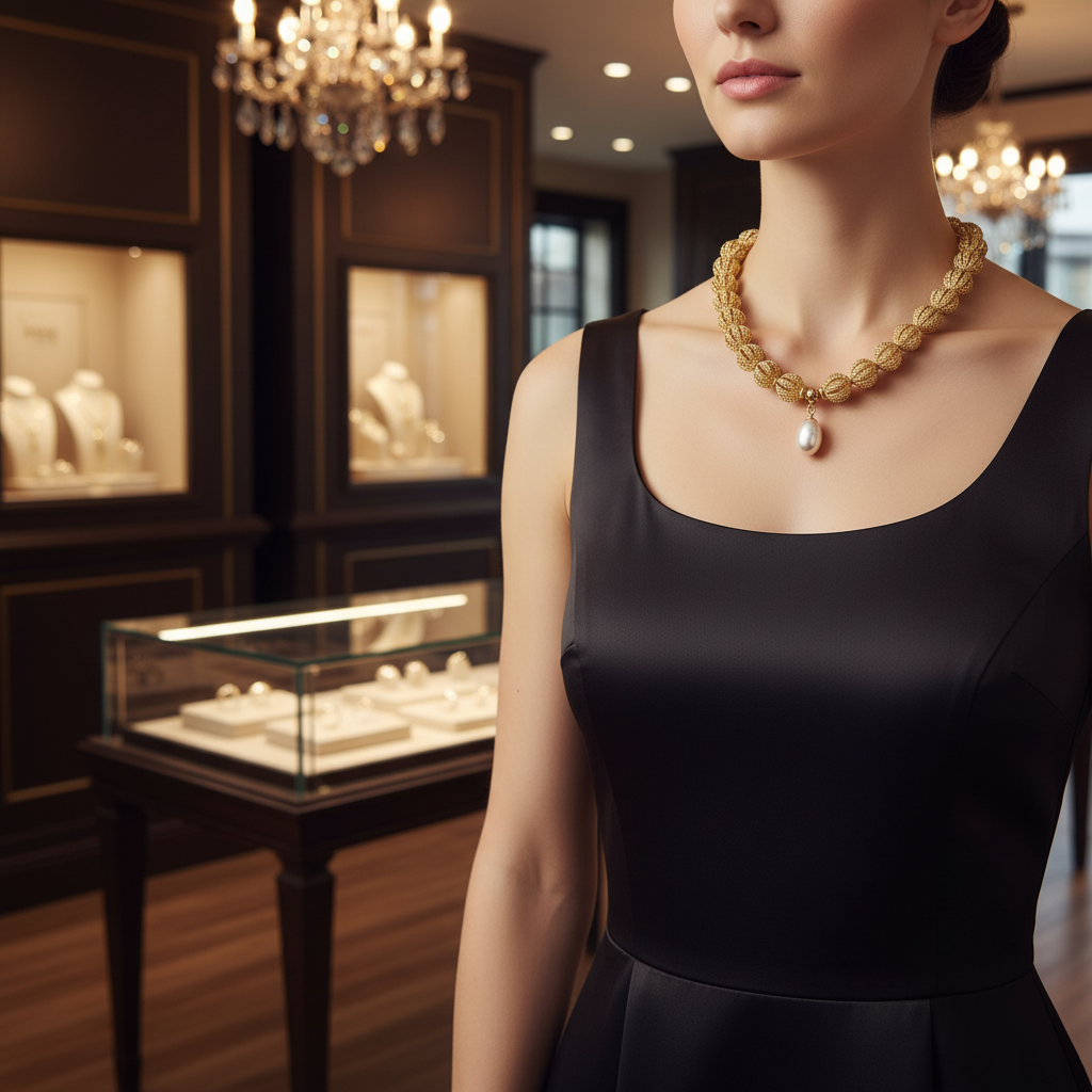 Collier en perles étincelantes