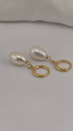 Boucles d’oreilles en vermeil et perles de culture blanche
