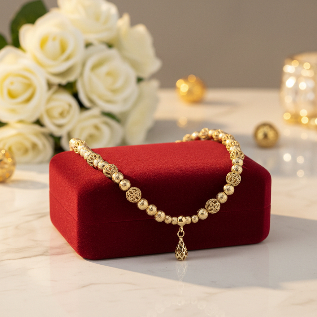 Collier en plaqué or et son pendentif