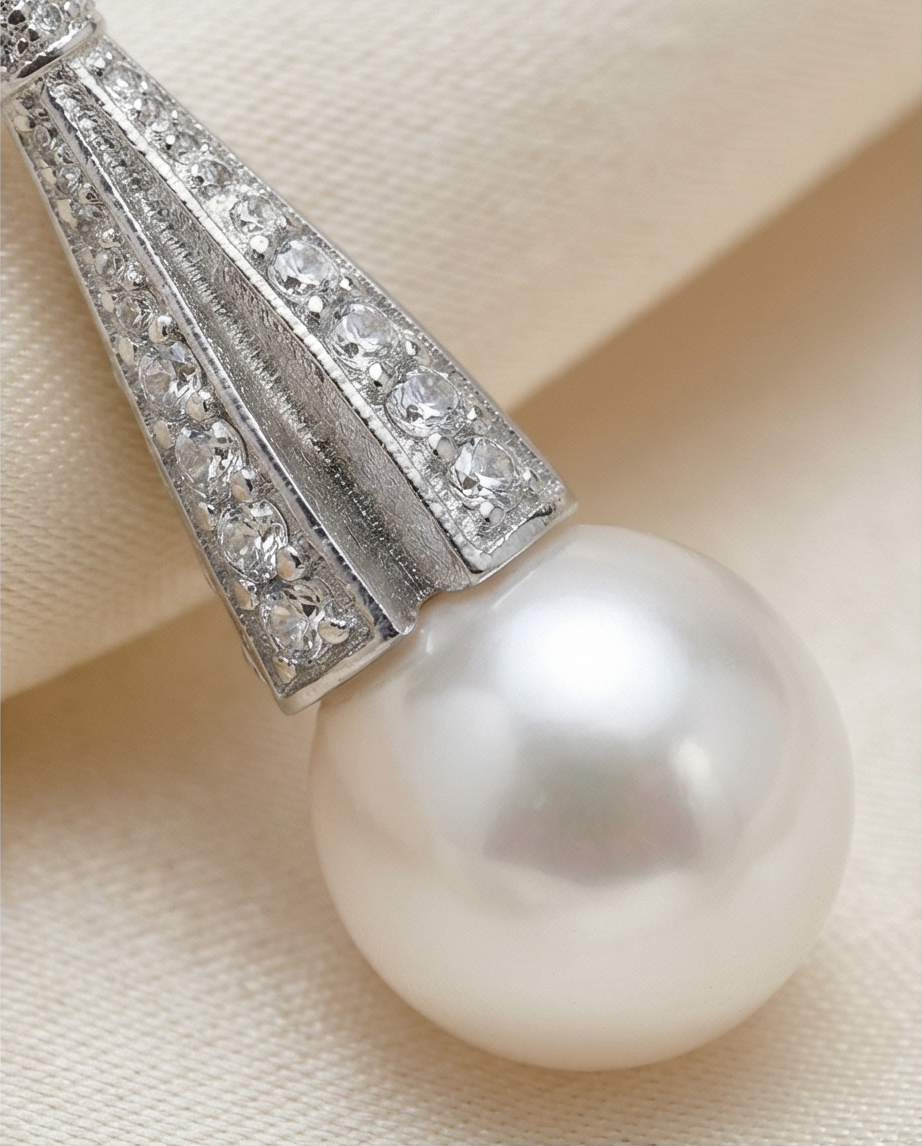 Boucles d’oreilles en argent et perles de culture