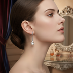 Boucles d ' oreilles en argent rhodié 925/1000