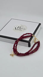 Bracelet en cristal rouge