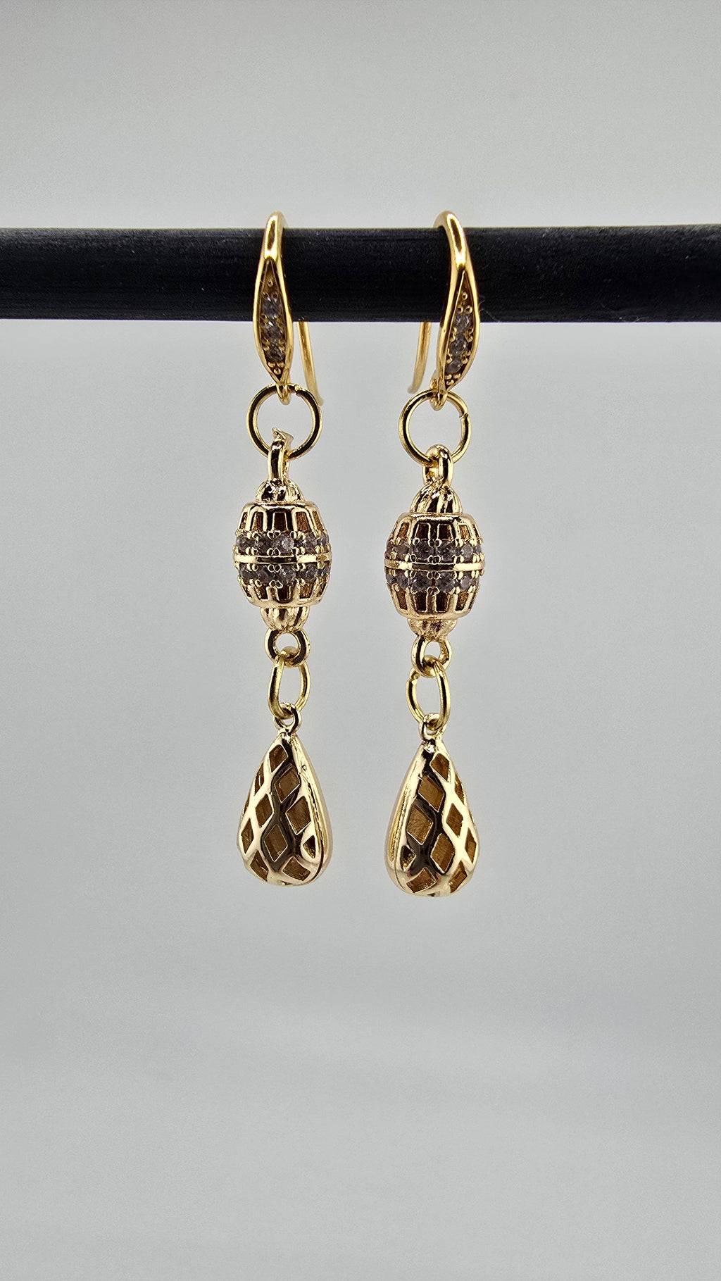 Boucles en plaqué or 18 k et 24k