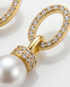 Boucles d oreilles en plaqué or 18K et strass
