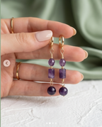 Boucles d’oreilles en Améthyste