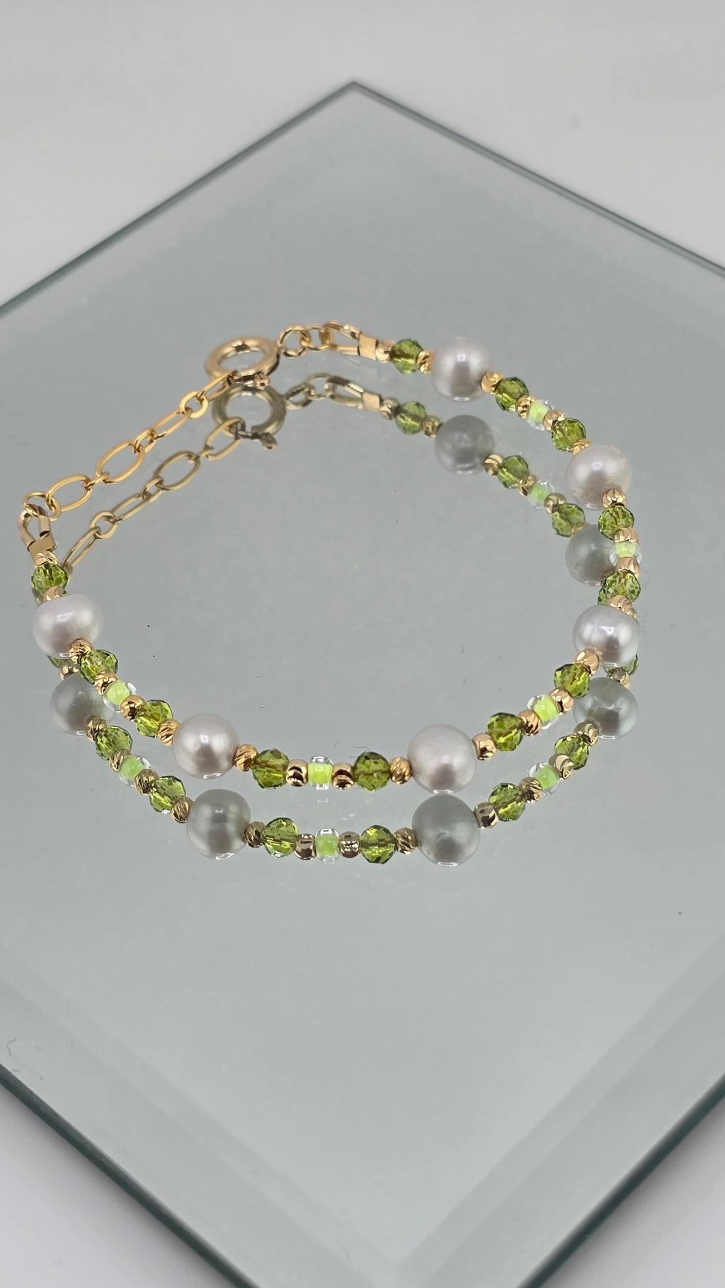 Bracelet en perles de culture et vermeil