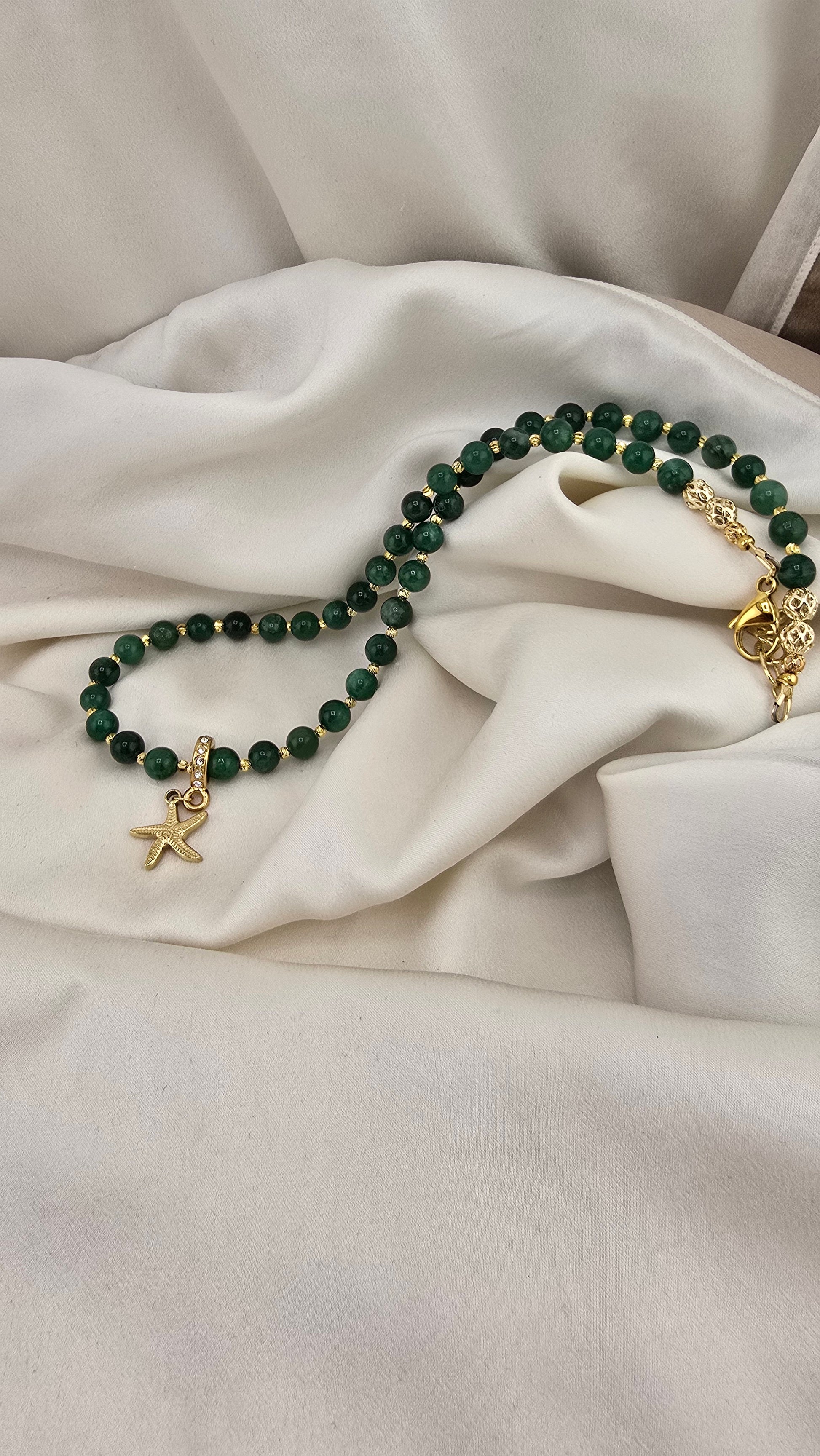 Collier en Quartz Emeraude