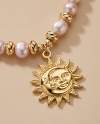 Rosée d'or - collier en perles de culture Rosée
