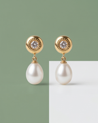 Boucles d’oreilles clous avec zircon