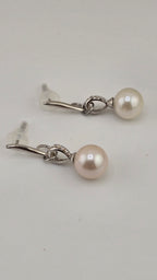 Boucles d’oreilles en strass et perles de culture