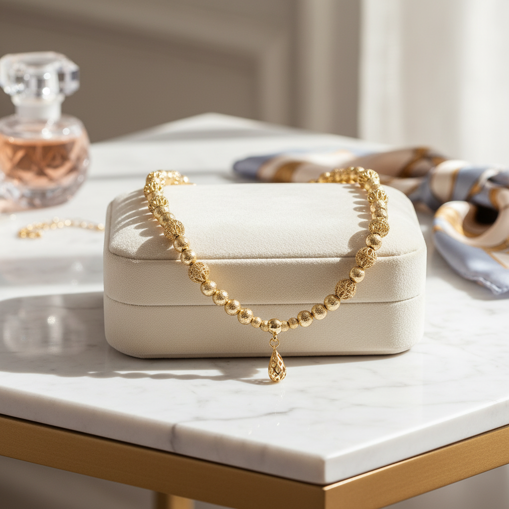 Collier en plaqué or et son pendentif