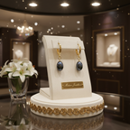 Boucles d oreilles en plaqué or 24k