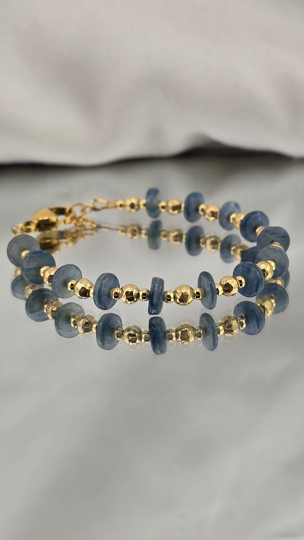 Collier et bracelet en Kyanite et vermeil