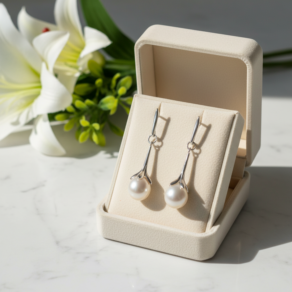 Boucles d ' oreilles en argent rhodié 925/1000