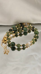 Collier en Perles de culture et Jade.