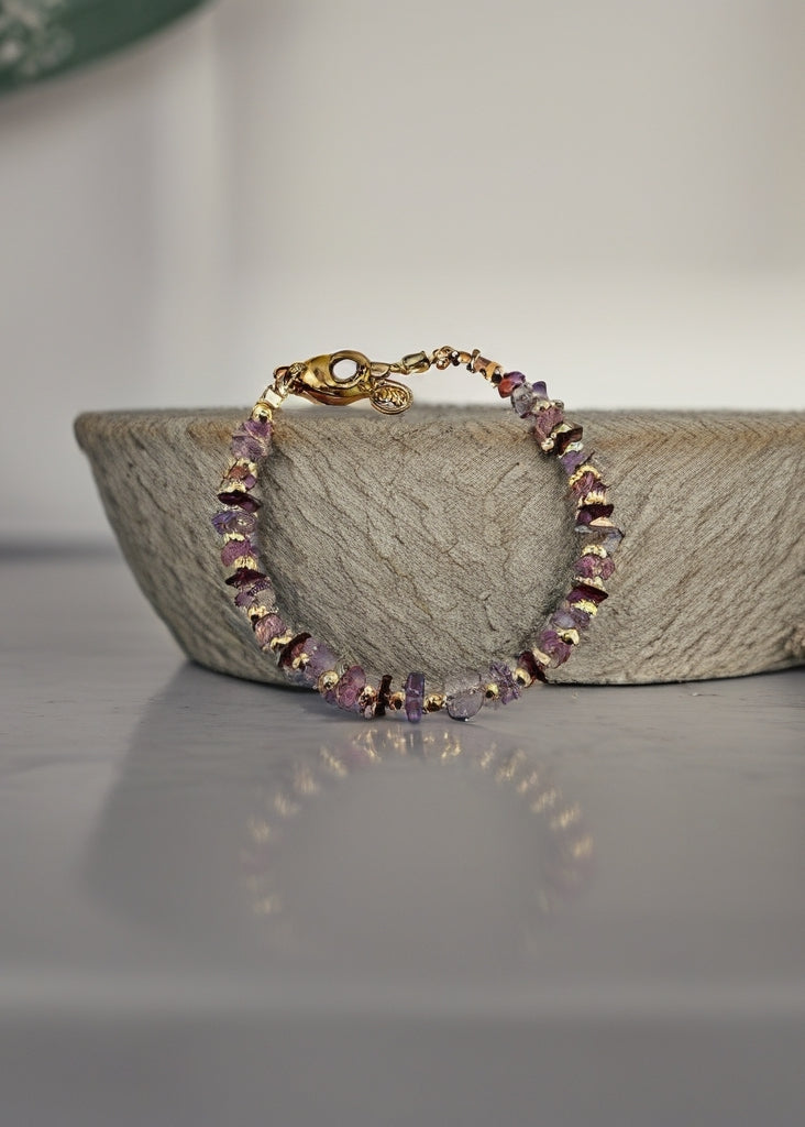 Bracelet en pierres fines et vermeil